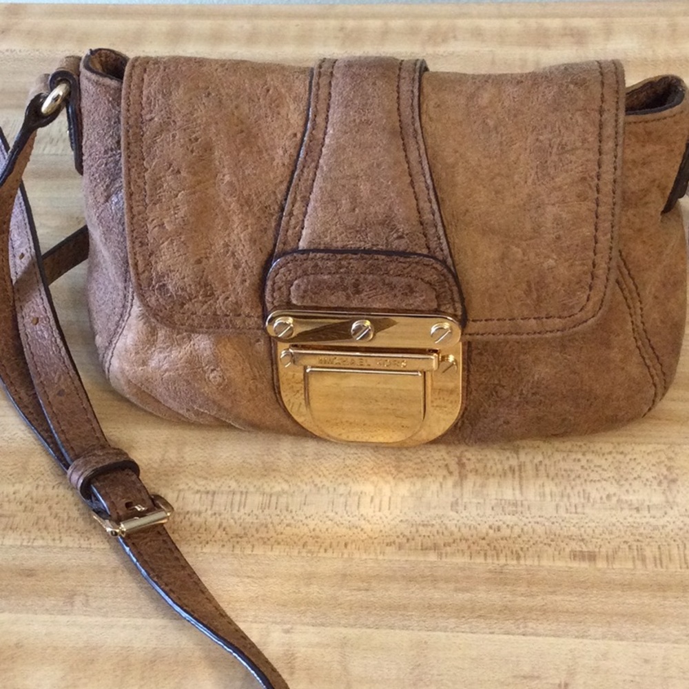 MICHAEL KORS Ostrich Leather Small Crossbody